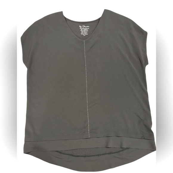 Chico's Tops - Chicos by Chicos V-Neck High Low Black Oversized Knit Blouse Women’s Sz 3
